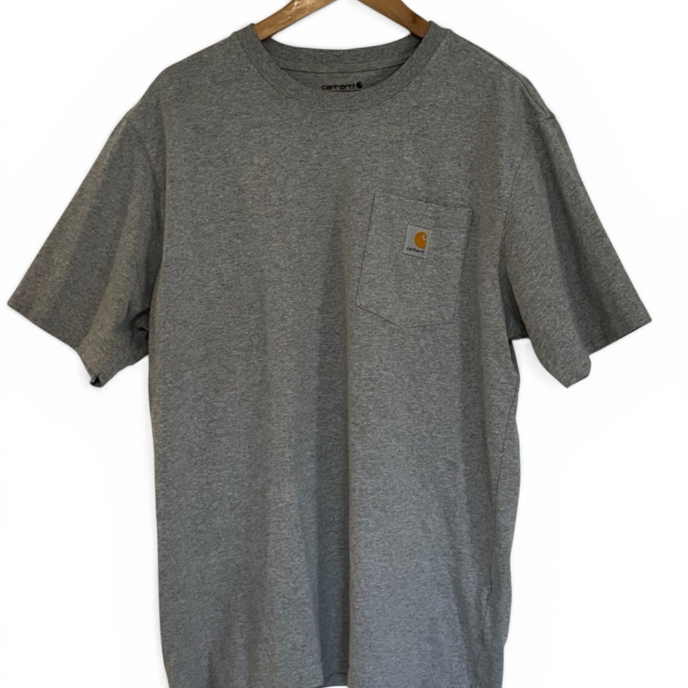 Carhartt Men's Gray Pocket T-Shirt - Classic Crew Neck - medium